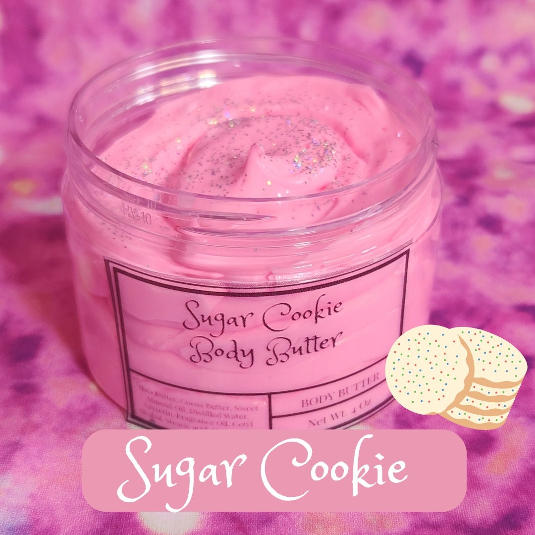 Sugar Cookie Whipped Body Butter. Handmade Shea, Cocoa & Mango Butter Body Frosting. All Natural Non Greasy Emulsified Body Butter - Glamorous Beauty & Boutique