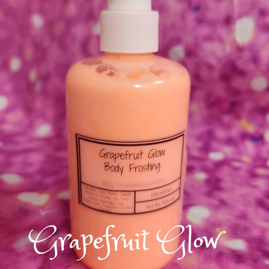 Grapefruit Glow Whipped Shea Butter Moisturizer. Handmade Shea Butter Body Frosting. All Natural Hand and Body Lotion 8 oz - Glamorous Beauty & Boutique