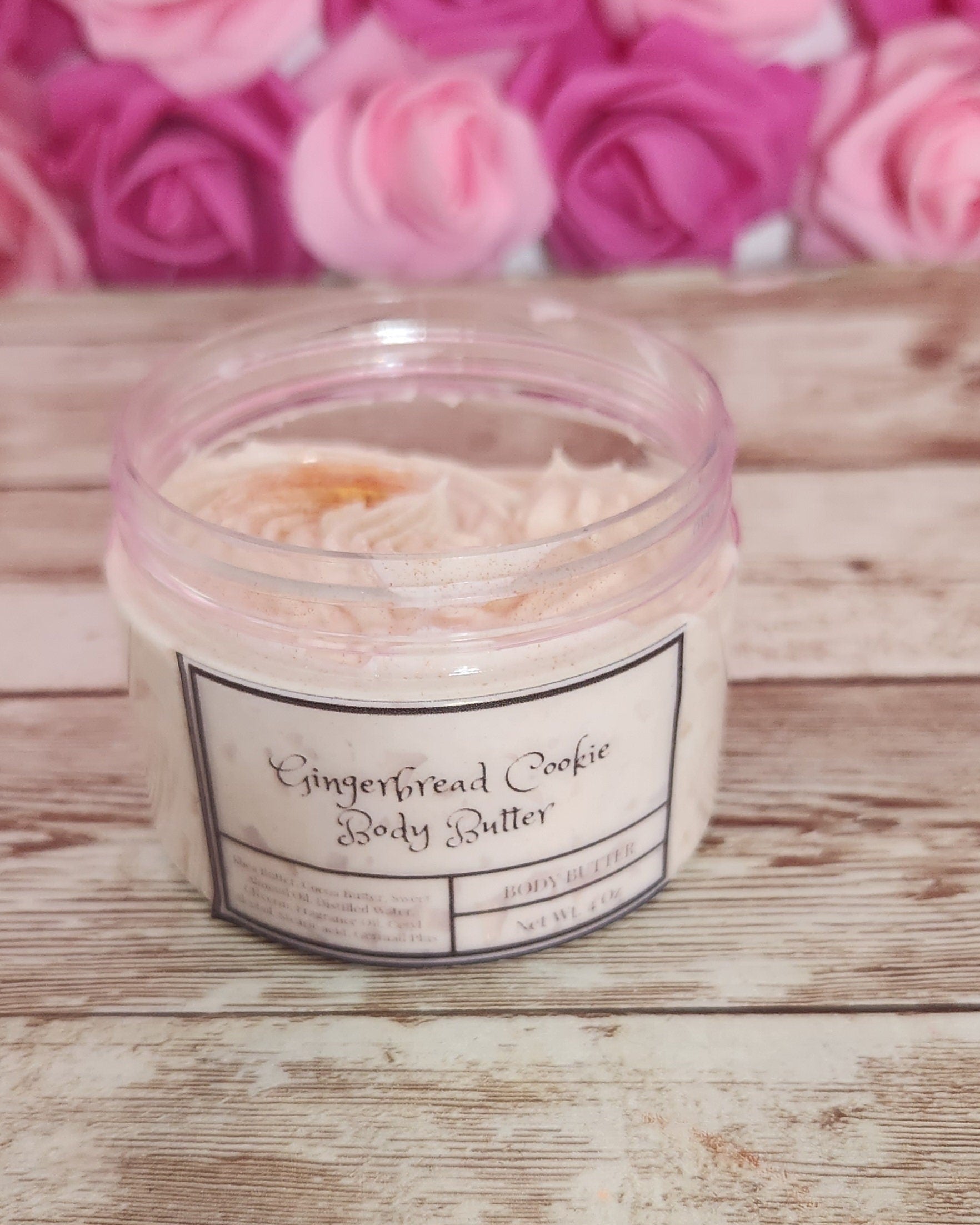 Gingerbread Cookie Whipped Body Butter. Handmade Shea & Cocoa Butter Body Frosting. All Natural Non Greasy Emulsified Body Butter - Glamorous Beauty & Boutique