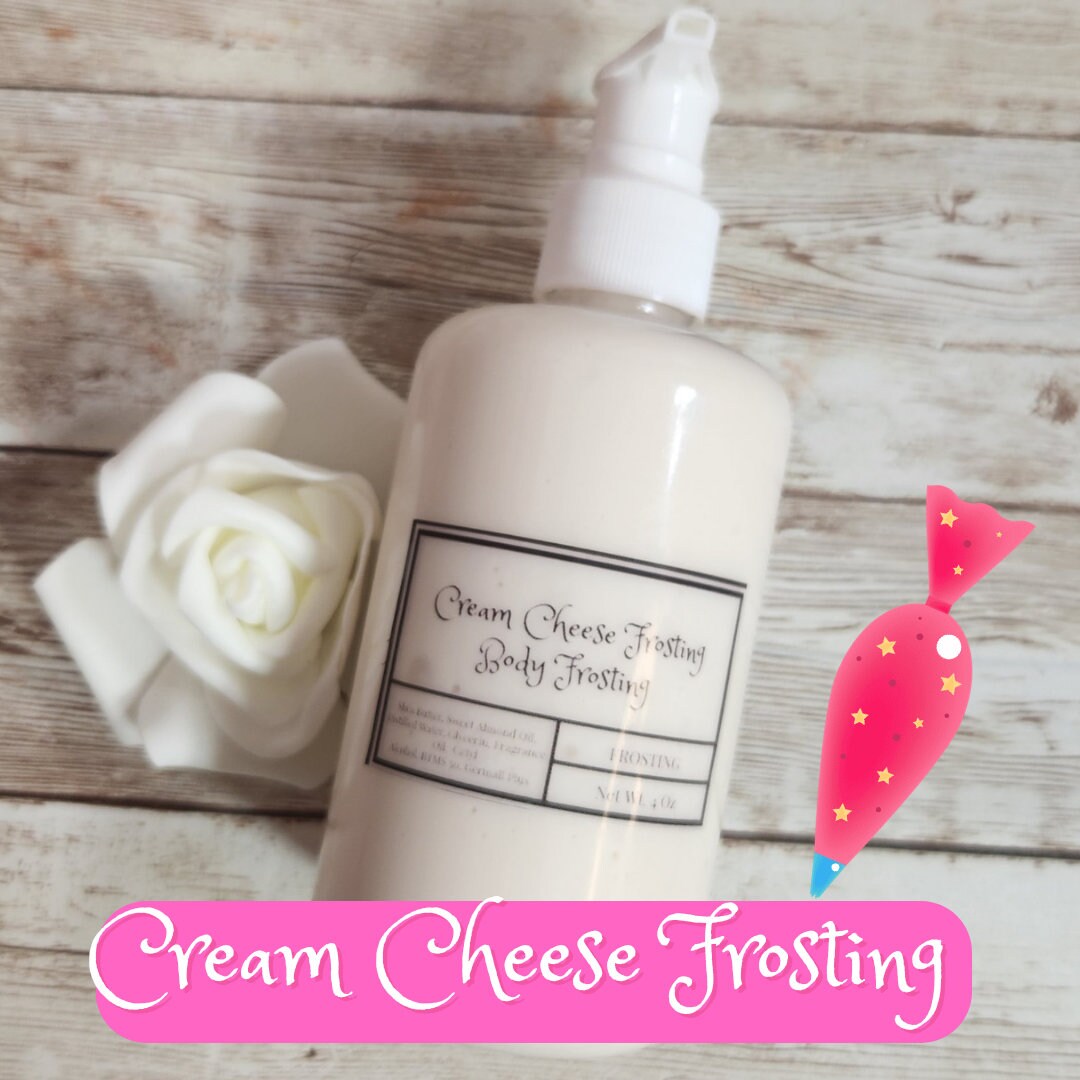 Cream Cheese Frosting Whipped Shea Butter Moisturizer. Handmade Shea Butter Body Frosting. All Natural Hand and Body Lotion 8 oz - Glamorous Beauty & Boutique