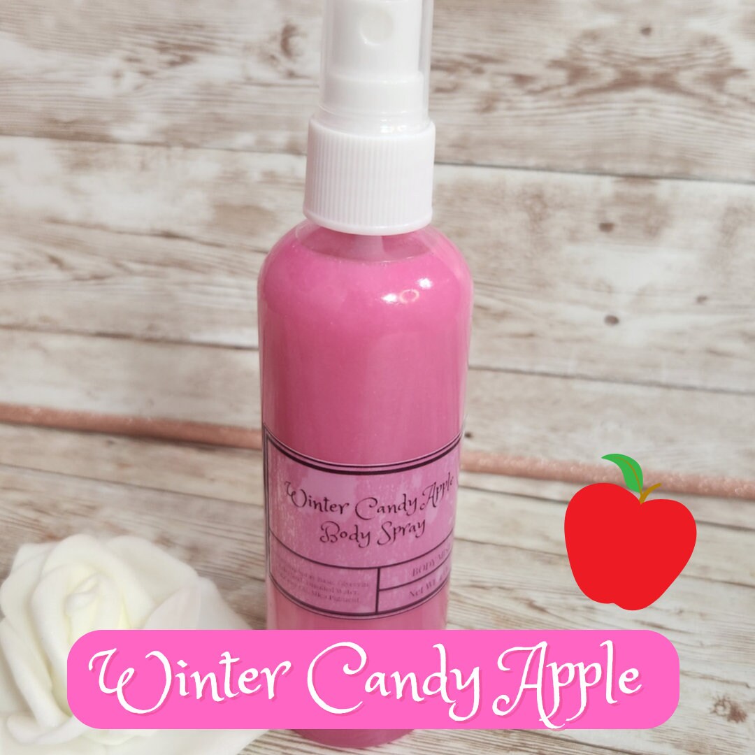 Winter Candy Apple BBW Type Moisturizing Body & Hair Spray. 4 oz Handmade Alcohol Free Hair and Body Mist - Glamorous Beauty & Boutique