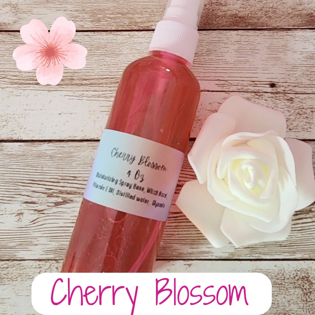 Cherry Blossom Moisturizing Body & Hair Spray. 4 oz Handmade Alcohol Free Hair and Body Mist - Glamorous Beauty & Boutique