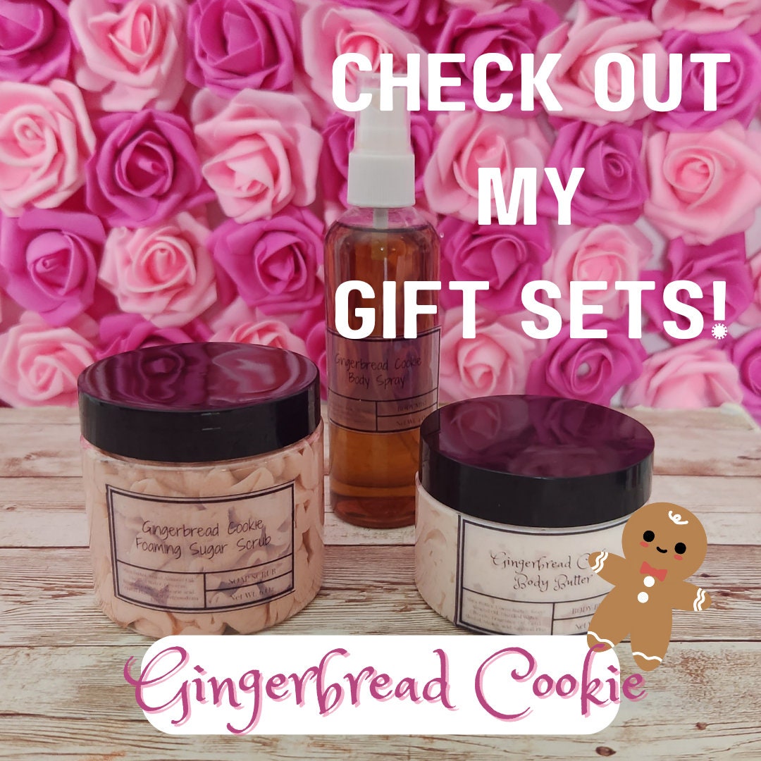 Gingerbread Cookie Moisturizing Body & Hair Spray. 4 oz Handmade Alcohol Free Hair and Body Mist - Glamorous Beauty & Boutique