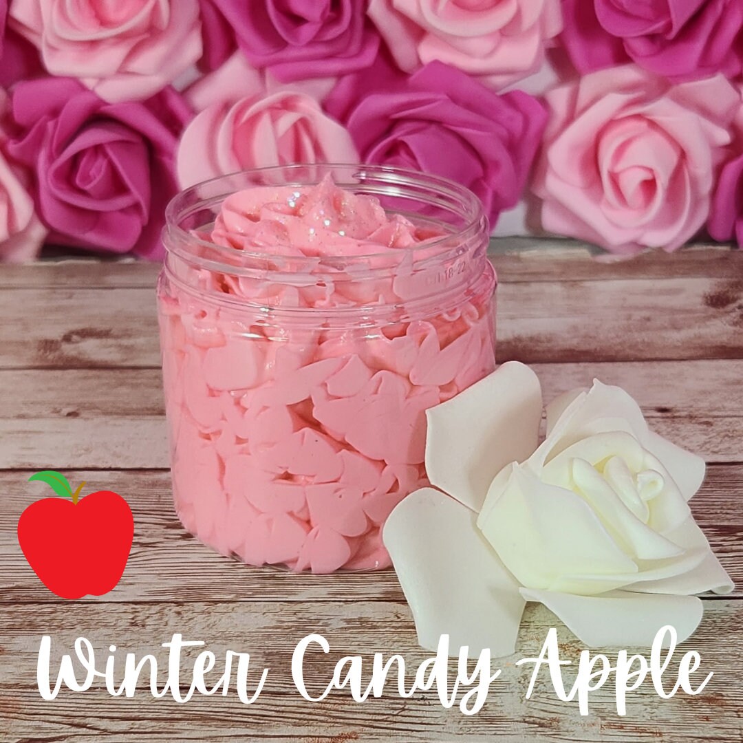 Winter Candy Apple BBW Type Whipped Body Butter. Handmade Shea & Mango Butter Body Frosting. All Natural Non Greasy Emulsified Body Butter - Glamorous Beauty & Boutique