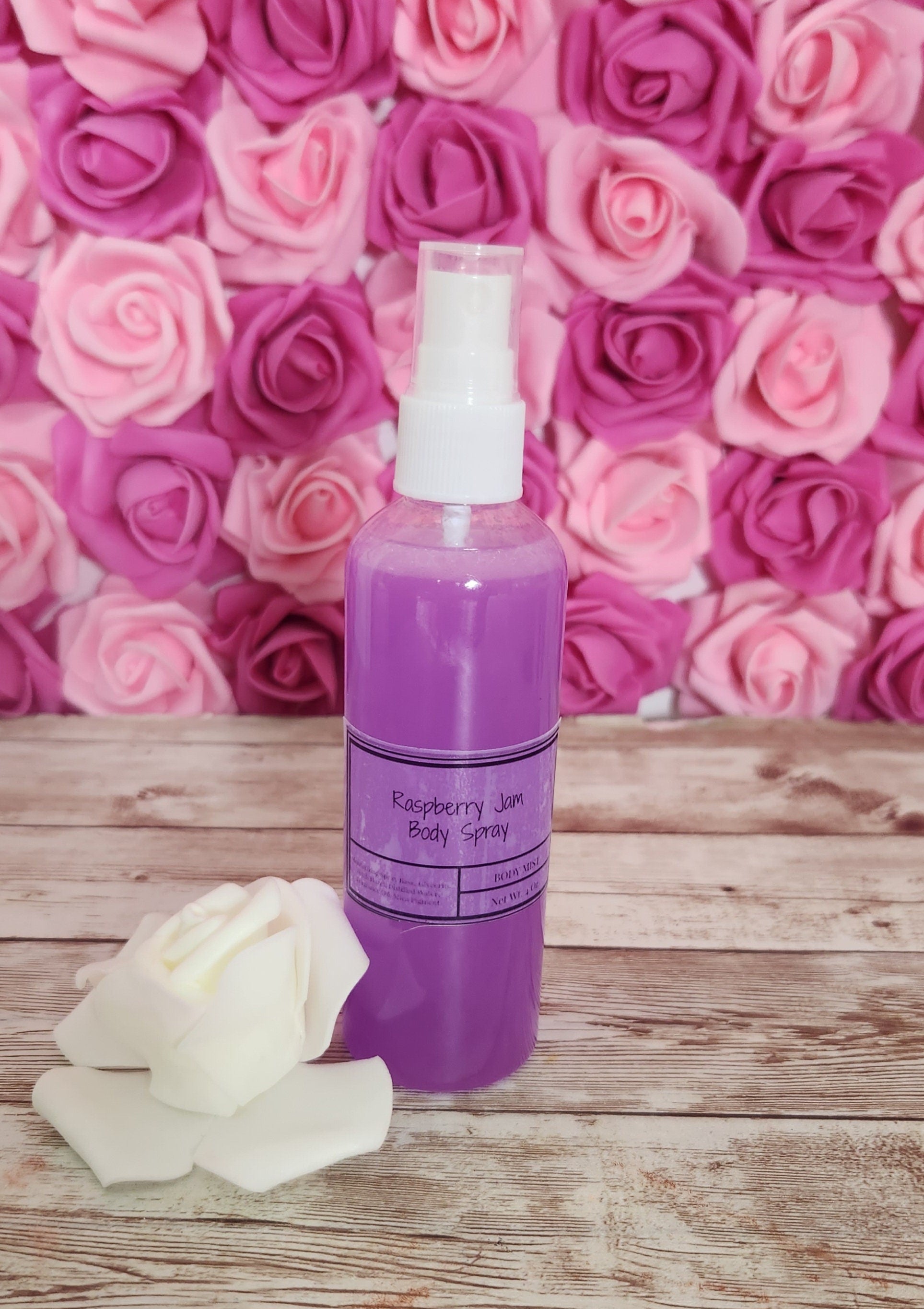 Raspberry Jam Moisturizing Body & Hair Spray. 4 oz Handmade Alcohol Free Hair and Body Mist - Glamorous Beauty & Boutique