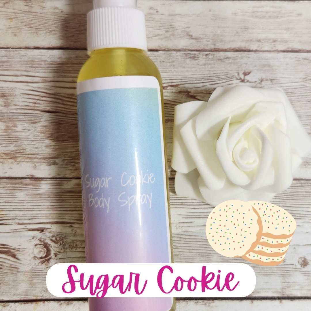 Sugar Cookie Moisturizing Body & Hair Spray. 4 oz Handmade Alcohol Free Hair and Body Mist - Glamorous Beauty & Boutique