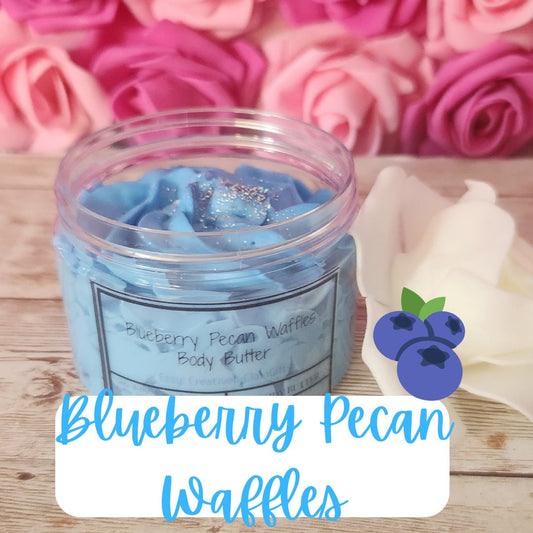 Blueberry Pecan Waffles Whipped Body Butter. Handmade Shea & Cocoa Butter Body Frosting. All Natural Non Greasy Body Butter. Body Icing - Glamorous Beauty & Boutique