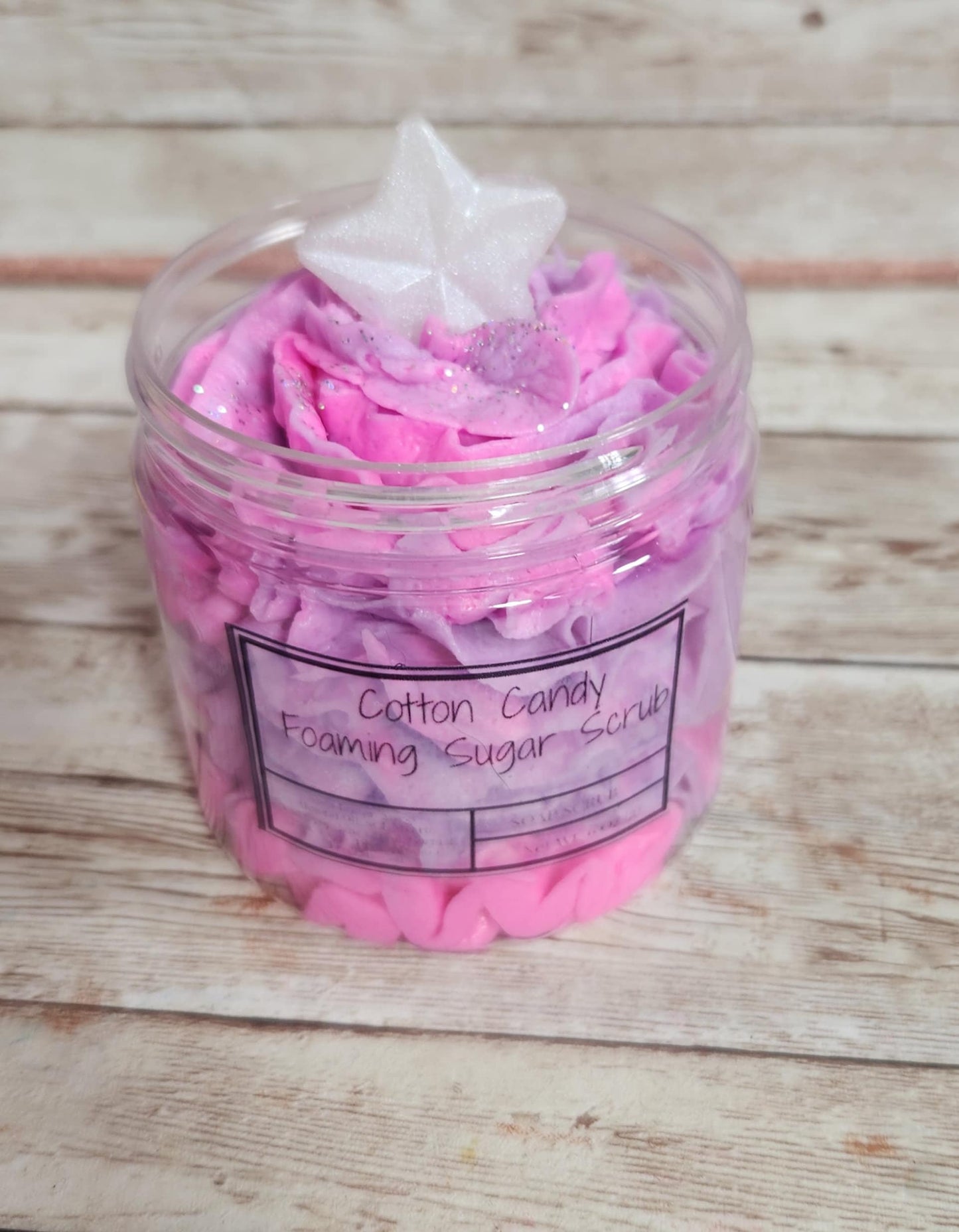 Cotton Candy Whipped Foaming Shea Butter Sugar Scrub. Exfoliating Body Wash & Scrub. All Natural Shea Butter Whipped Soap. Shaving Cream. - Glamorous Beauty & Boutique