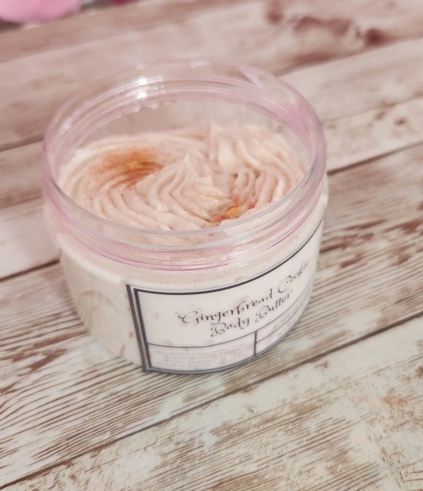 Gingerbread Cookie Whipped Body Butter. Handmade Shea & Cocoa Butter Body Frosting. All Natural Non Greasy Emulsified Body Butter - Glamorous Beauty & Boutique