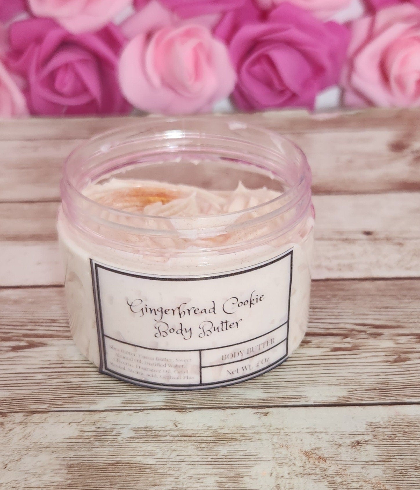 Gingerbread Cookie Whipped Body Butter. Handmade Shea & Cocoa Butter Body Frosting. All Natural Non Greasy Emulsified Body Butter - Glamorous Beauty & Boutique