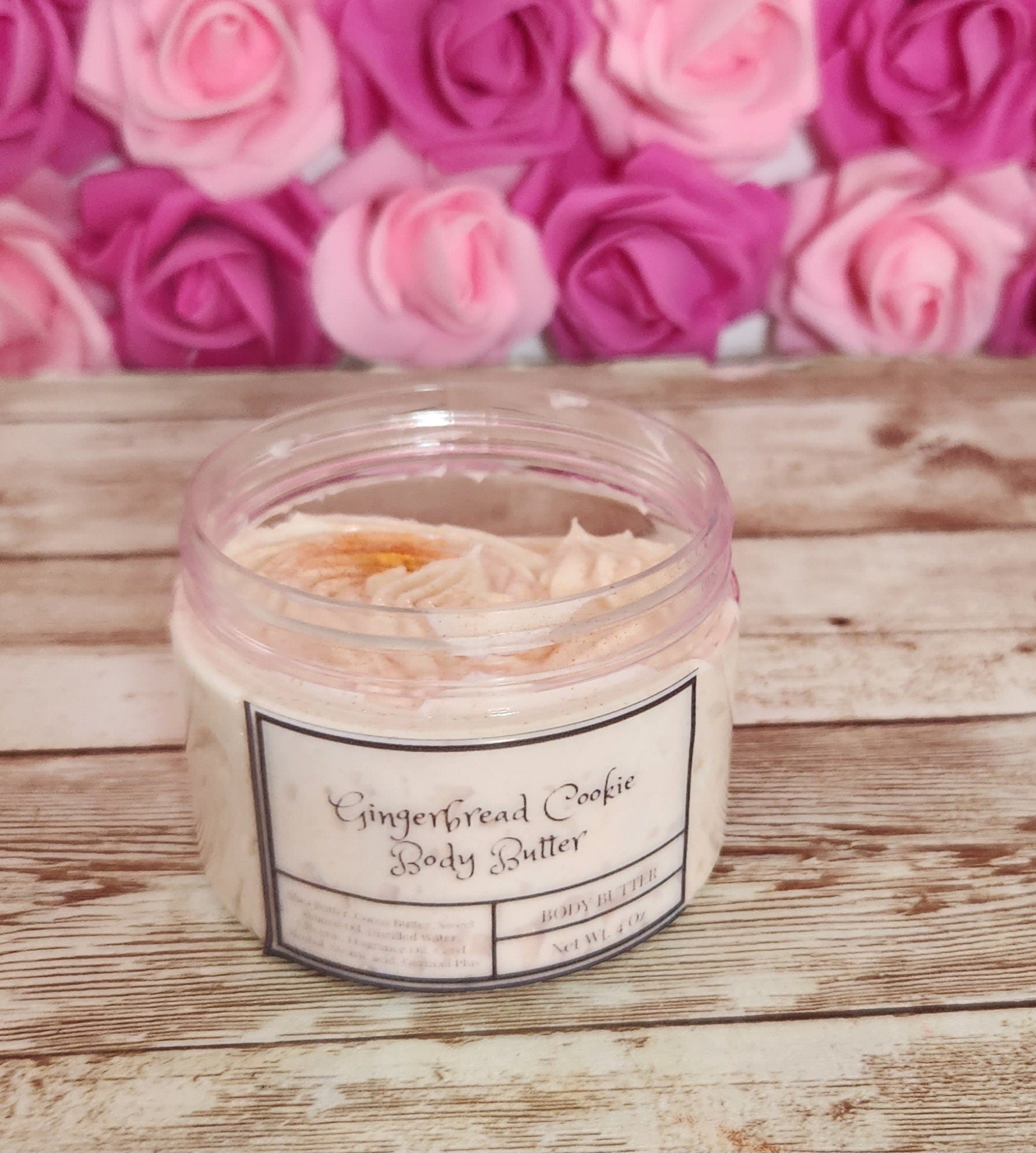 Gingerbread Cookie Whipped Body Butter. Handmade Shea & Cocoa Butter Body Frosting. All Natural Non Greasy Emulsified Body Butter - Glamorous Beauty & Boutique