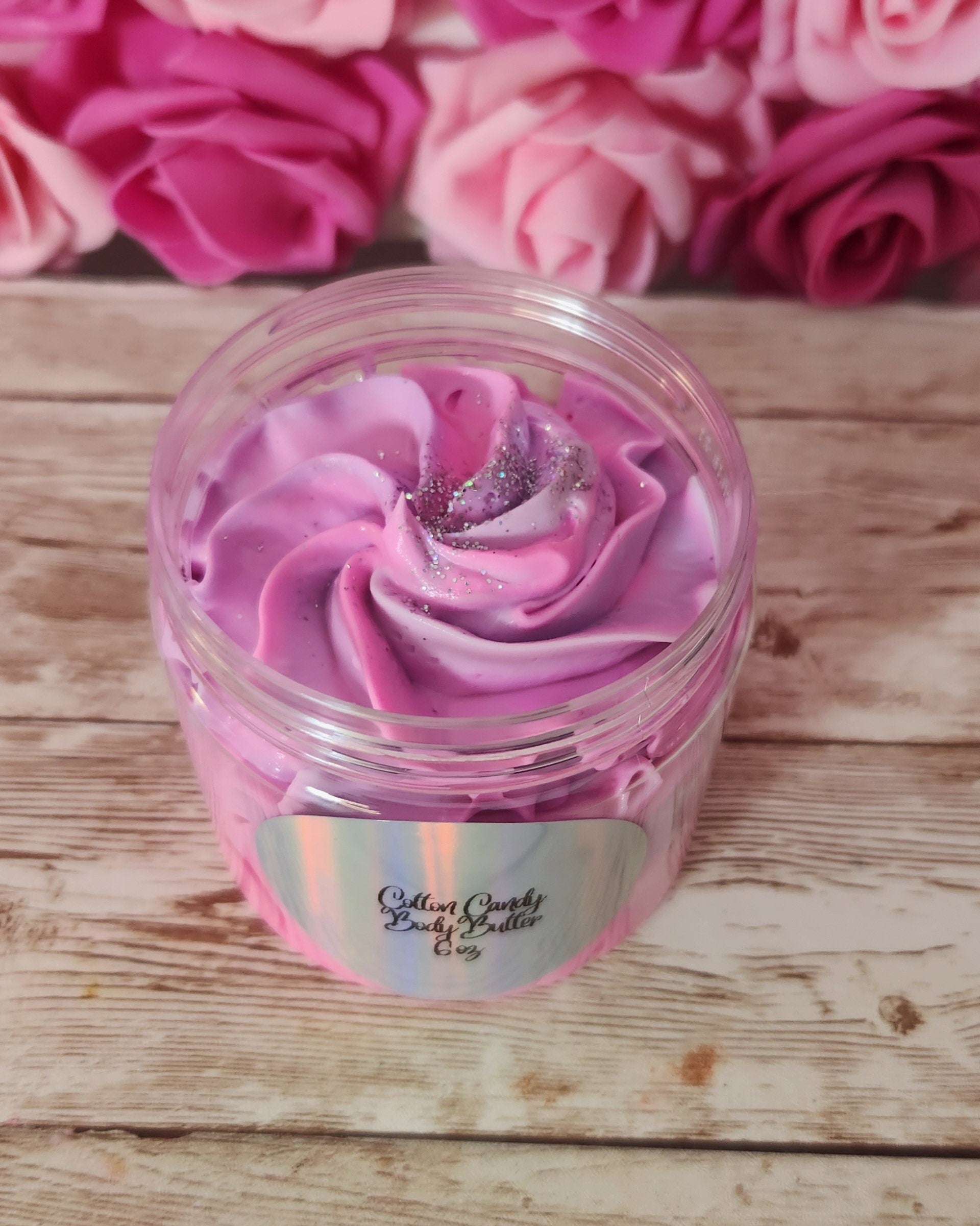 Cotton Candy Whipped Body Butter. Handmade Shea & Mango Butter Body Frosting. All Natural Non Greasy Emulsified Body Butter - Glamorous Beauty & Boutique