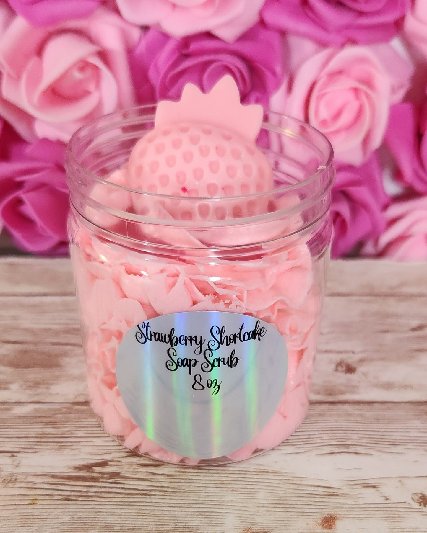 Strawberry Shortcake Shea Butter Soap Scrub. Whipped Foaming Sugar Scrub. Exfoliating Body Wash. All Natural Shea Butter Whipped Soap - Glamorous Beauty & Boutique