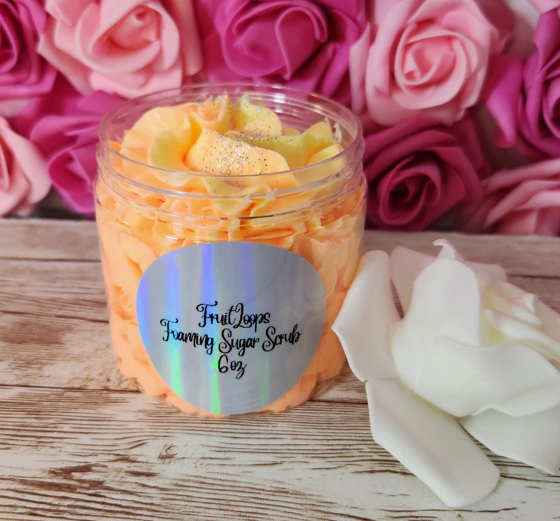 Fruit Loops Whipped Foaming Shea Butter Sugar Scrub. Exfoliating Body Wash & Scrub. All Natural Shea Butter Whipped Soap. Shaving Cream. - Glamorous Beauty & Boutique