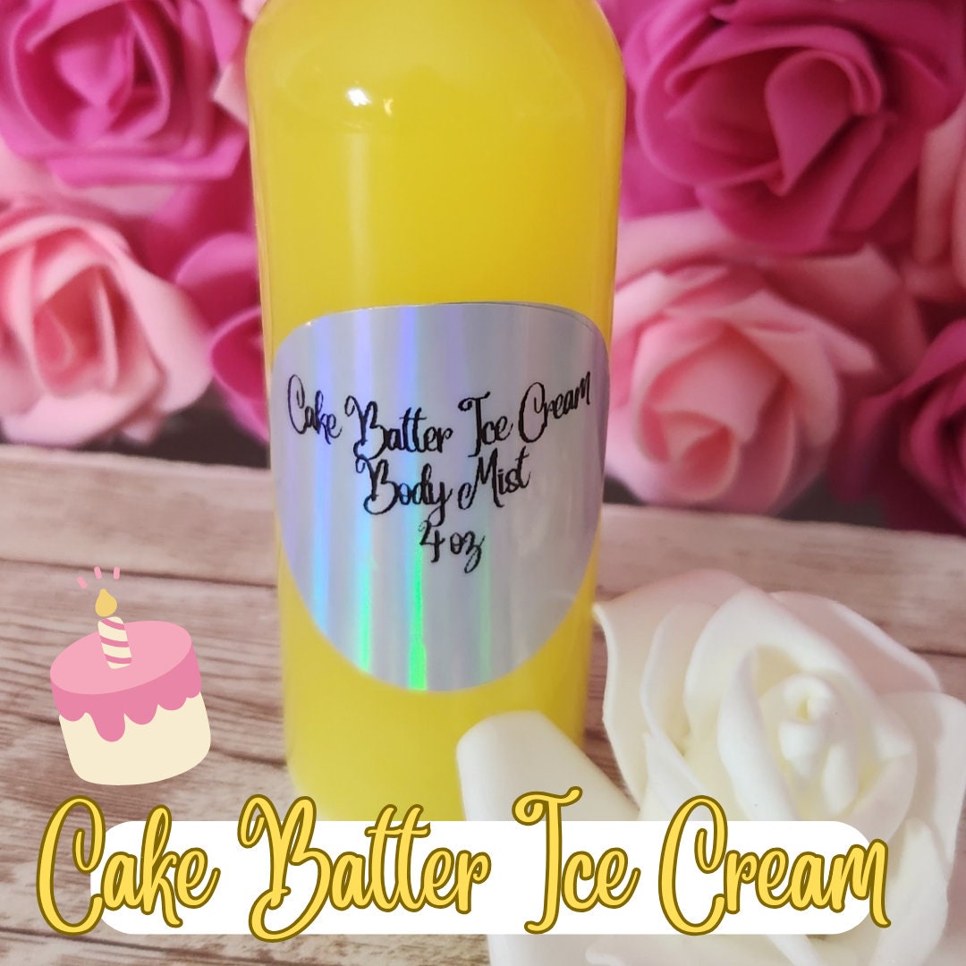 Cake Batter Ice Cream Moisturizing Body & Hair Spray. 4 oz Handmade Alcohol Free Hair and Body Mist - Glamorous Beauty & Boutique