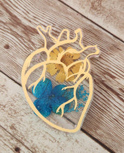 Custom Anatomical Heart & Cardiac Nurse Resin Badge Holder. Resin Retratable Badge Reel. Cardiac Nurse. ICU. Telemetry. - Glamorous Beauty & Boutique