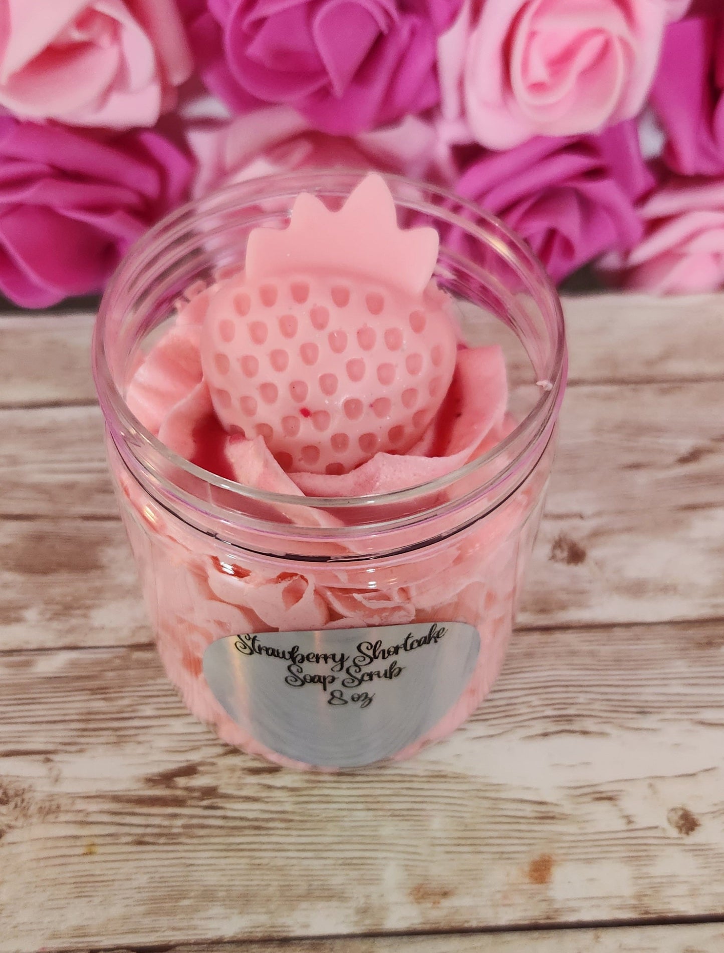 Strawberry Shortcake Shea Butter Soap Scrub. Whipped Foaming Sugar Scrub. Exfoliating Body Wash. All Natural Shea Butter Whipped Soap - Glamorous Beauty & Boutique