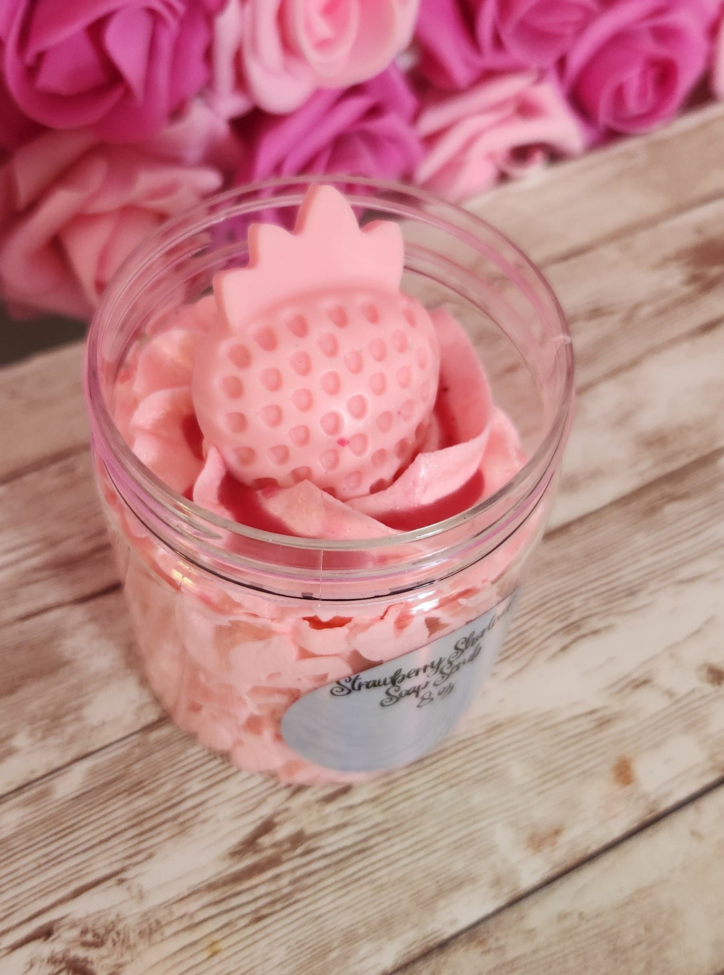 Strawberry Shortcake Shea Butter Soap Scrub. Whipped Foaming Sugar Scrub. Exfoliating Body Wash. All Natural Shea Butter Whipped Soap - Glamorous Beauty & Boutique