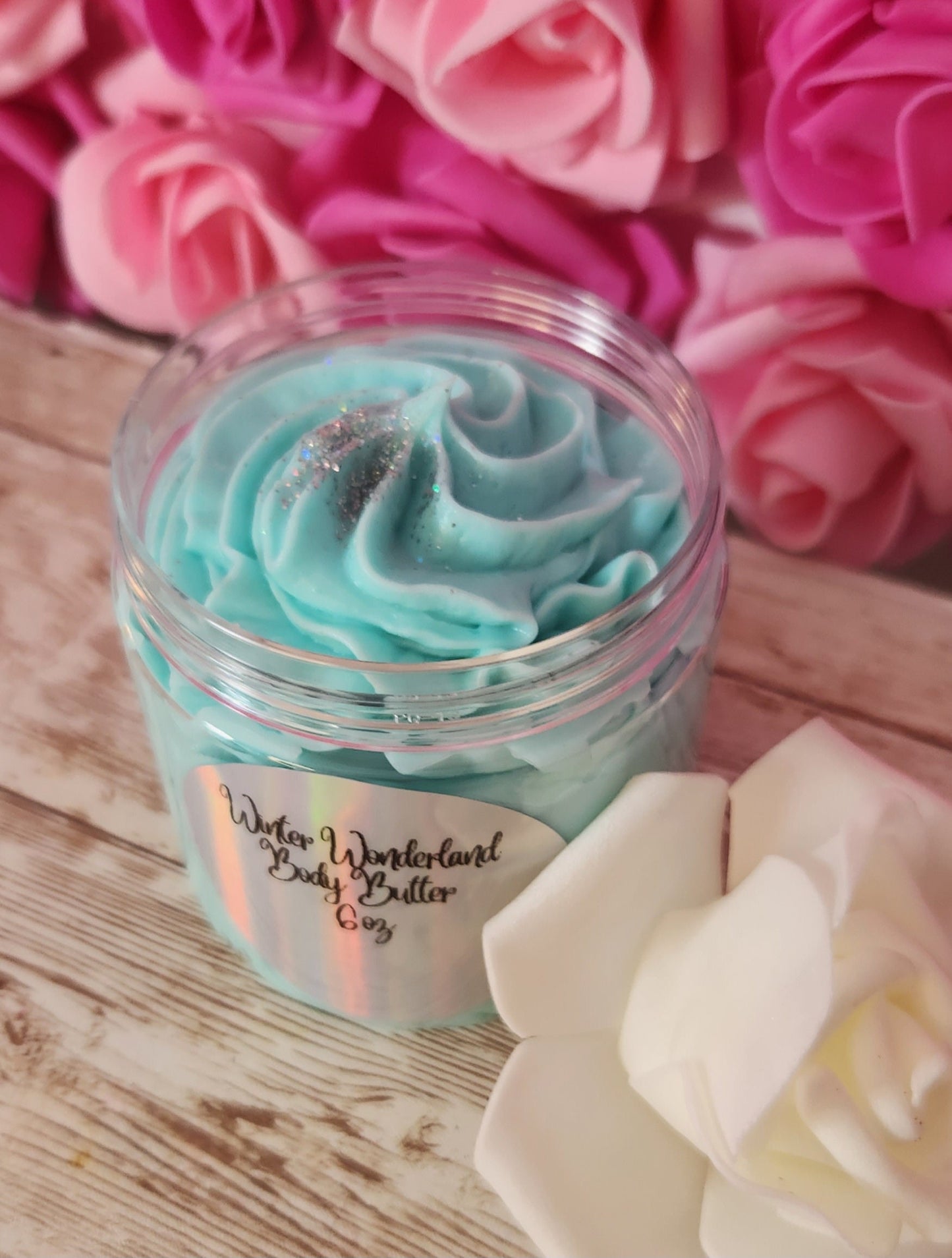 Winter Wonderland Whipped Body Butter. Handmade Shea, Cocoa & Mango Butter Body Frosting. All Natural Non Greasy Emulsified Body Butter - Glamorous Beauty & Boutique