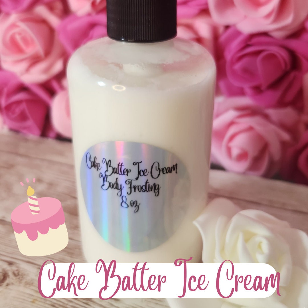 Cake Batter Ice Cream Whipped Shea Butter Moisturizer. Handmade Shea Butter Body Frosting. All Natural Hand and Body Lotion 8 oz - Glamorous Beauty & Boutique