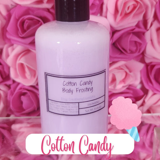 Cotton Candy Whipped Cocoa Butter Moisturizer. Handmade Shea Butter Body Frosting. All Natural Hand and Body Lotion 8 oz - Glamorous Beauty & Boutique