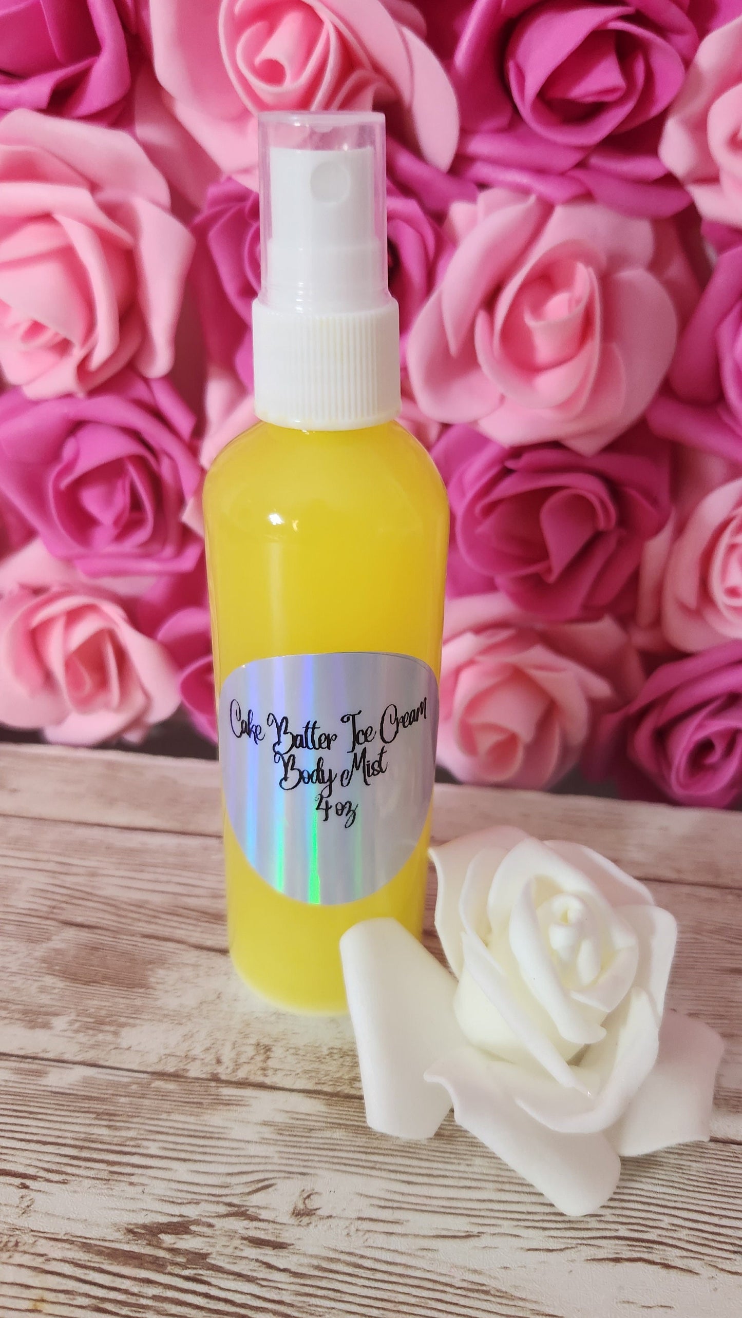 Cake Batter Ice Cream Moisturizing Body & Hair Spray. 4 oz Handmade Alcohol Free Hair and Body Mist - Glamorous Beauty & Boutique