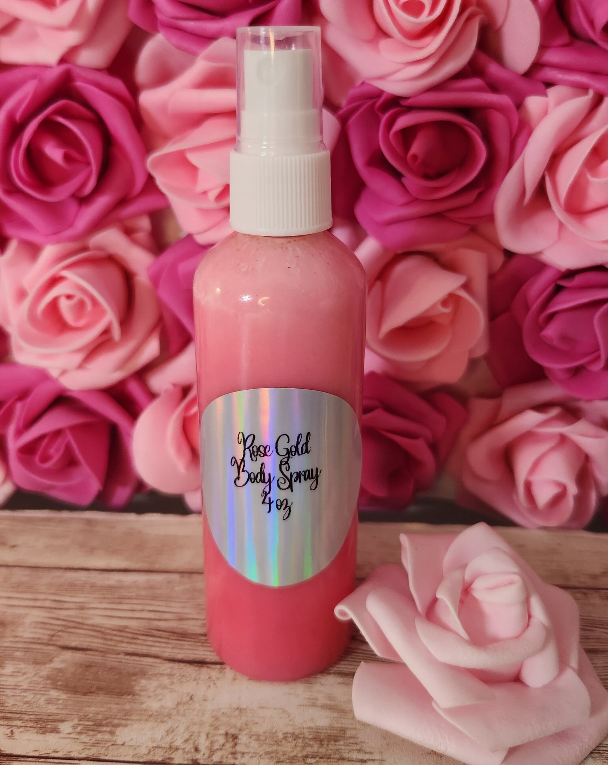 Rose Gold Moisturizing Body & Hair Spray. 4 oz Handmade Alcohol Free Hair and Body Mist - Glamorous Beauty & Boutique