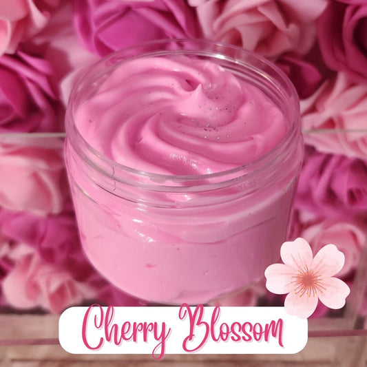 Cherry Blossom Whipped Body Butter. Handmade Avocado, Shea, Mango & Kokum Butter Body Frosting. All Natural Emulsified Body Butter - Glamorous Beauty & Boutique