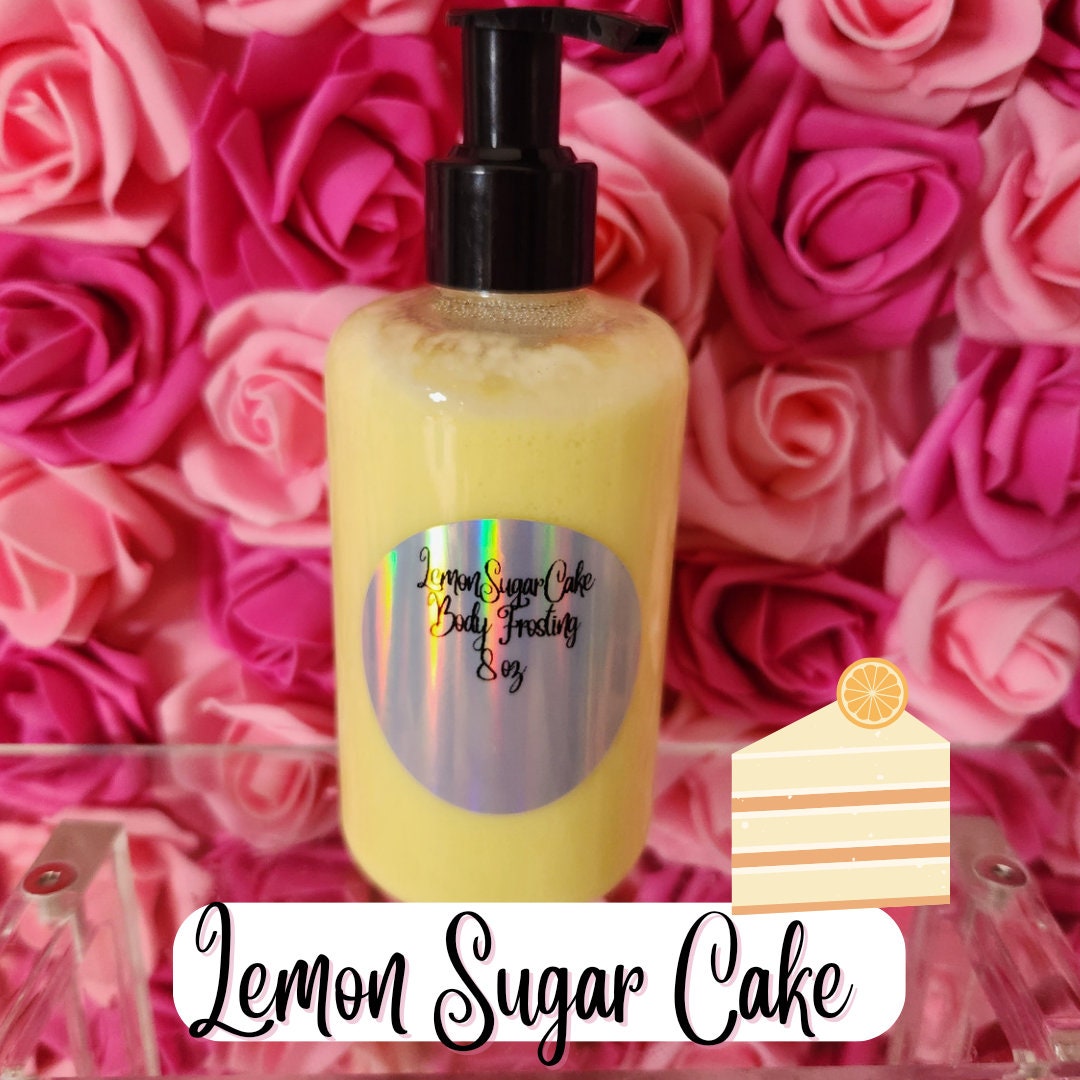 Lemon Sugar Cake Whipped Cocoa Butter Moisturizer. Handmade Cocoa Butter Body Frosting. All Natural Hand and Body Lotion 8 oz - Glamorous Beauty & Boutique