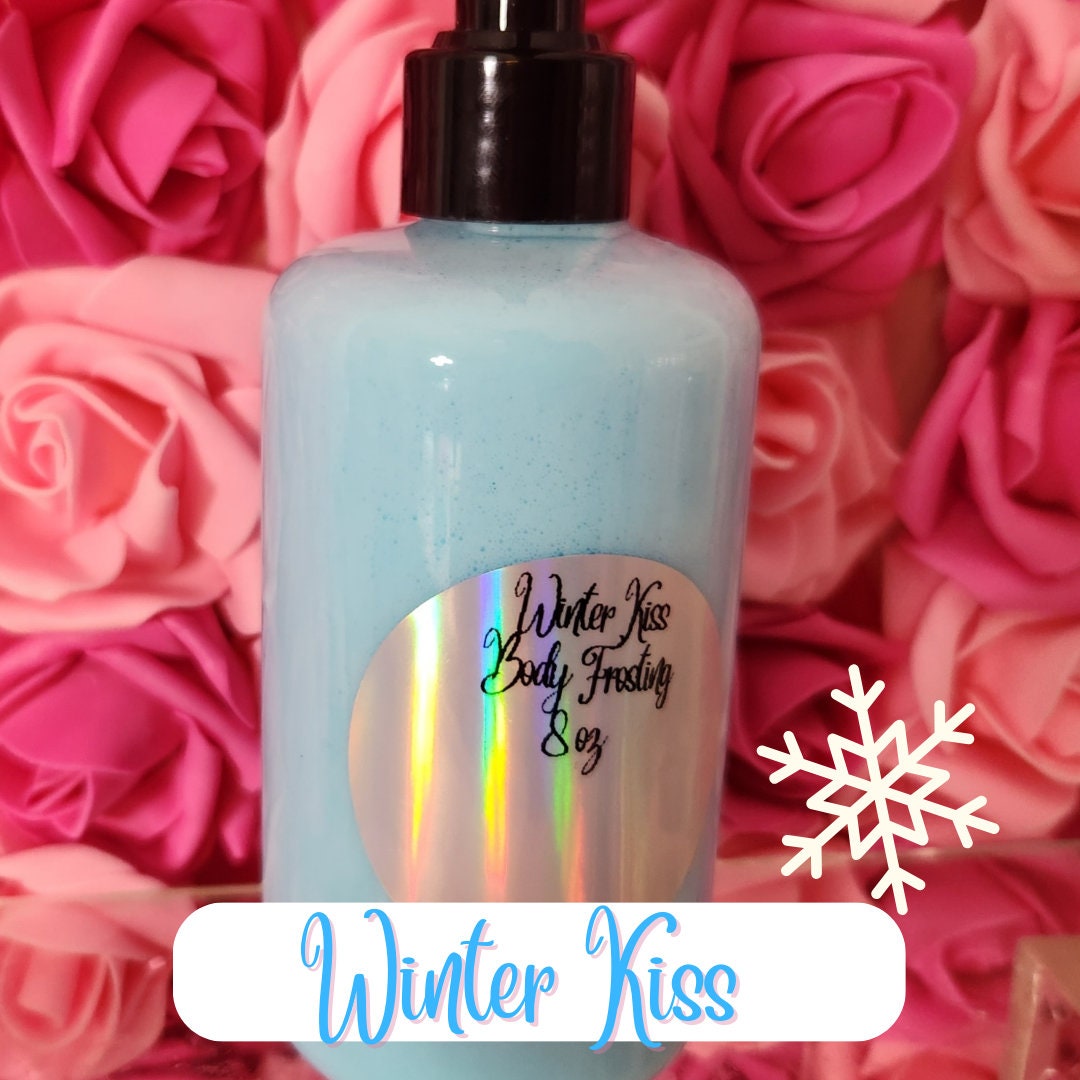 Winter Kiss Whipped Cocoa Butter Moisturizer. Handmade Cocoa Butter Body Frosting. All Natural Hand and Body Lotion 8 oz - Glamorous Beauty & Boutique