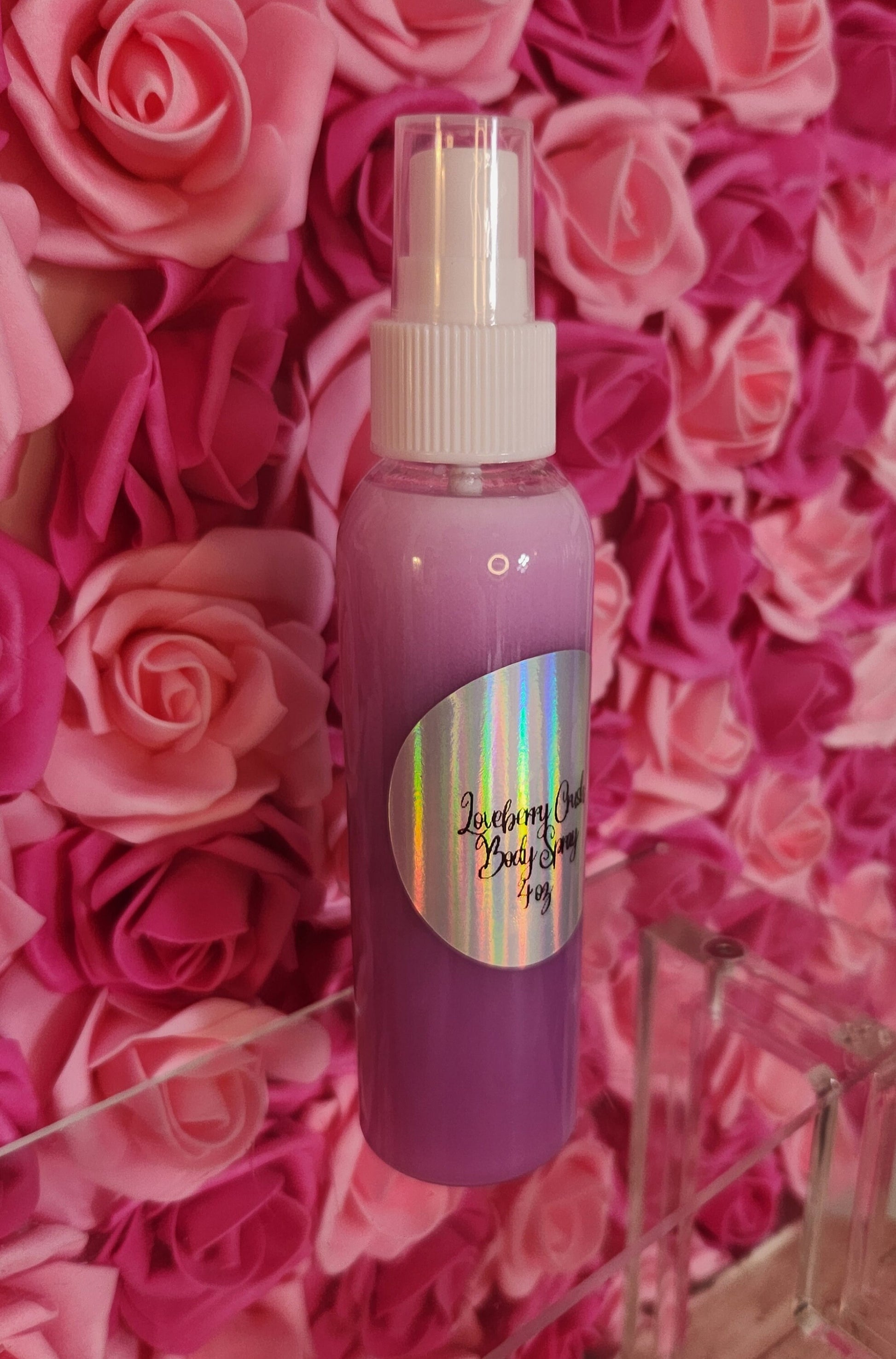 Loveberry Crush Moisturizing Body & Hair Spray. 4 oz Handmade Alcohol Free Hair and Body Mist - Glamorous Beauty & Boutique