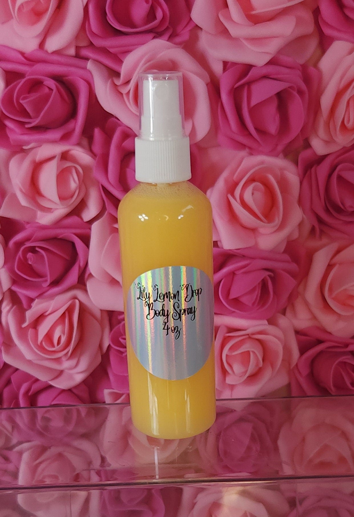 Lily Lemon Drop Moisturizing Body & Hair Spray. 4 oz Handmade Alcohol Free Hair and Body Mist - Glamorous Beauty & Boutique