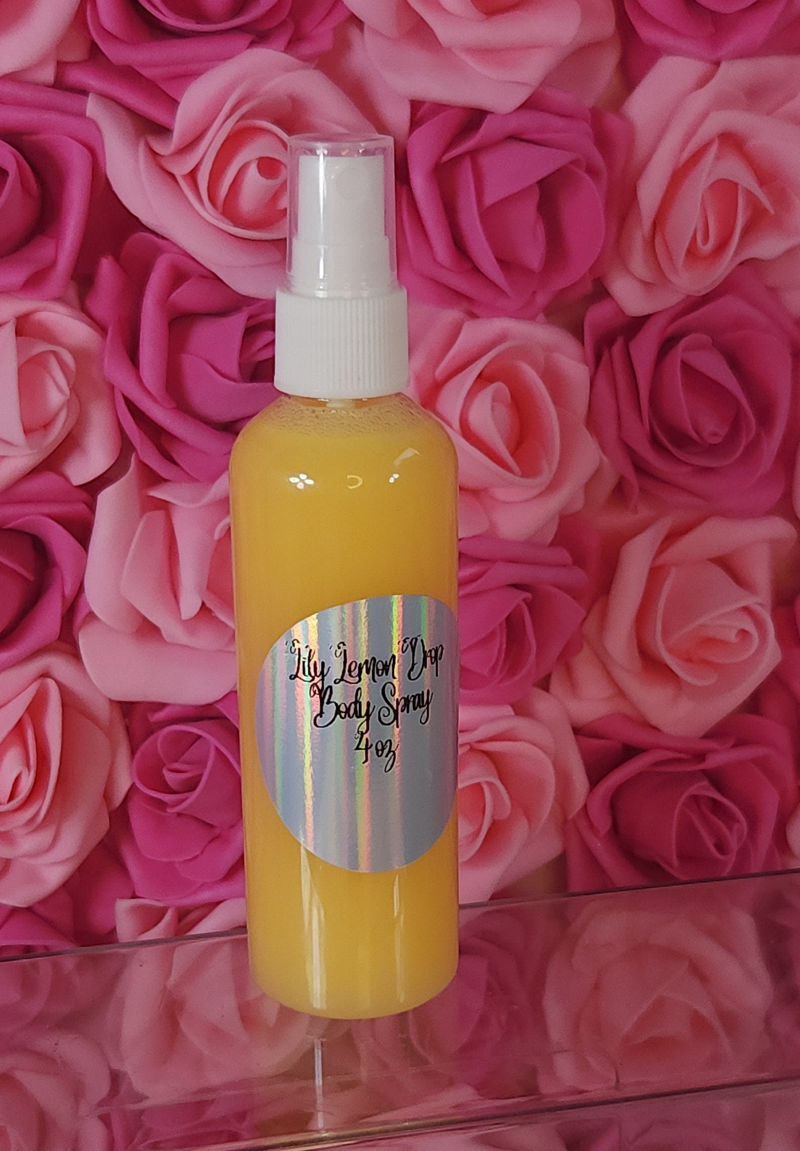 Lily Lemon Drop Moisturizing Body & Hair Spray. 4 oz Handmade Alcohol Free Hair and Body Mist - Glamorous Beauty & Boutique