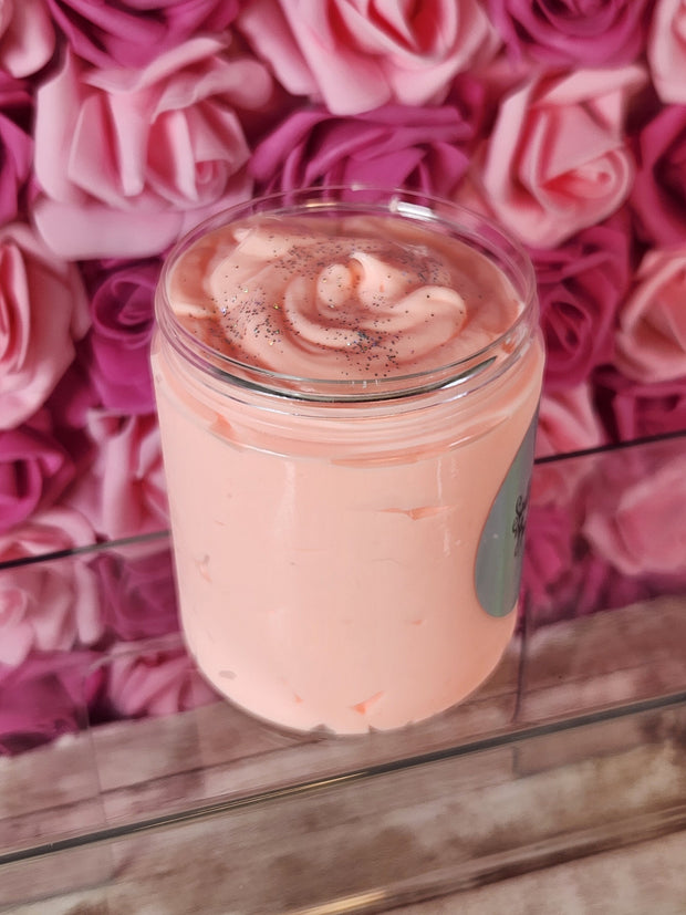 Southern Peach Whipped Body Butter. Handmade Shea & Mango Butter Body Frosting. All Natural Non Greasy Emulsified Body Butter - Glamorous Beauty & Boutique