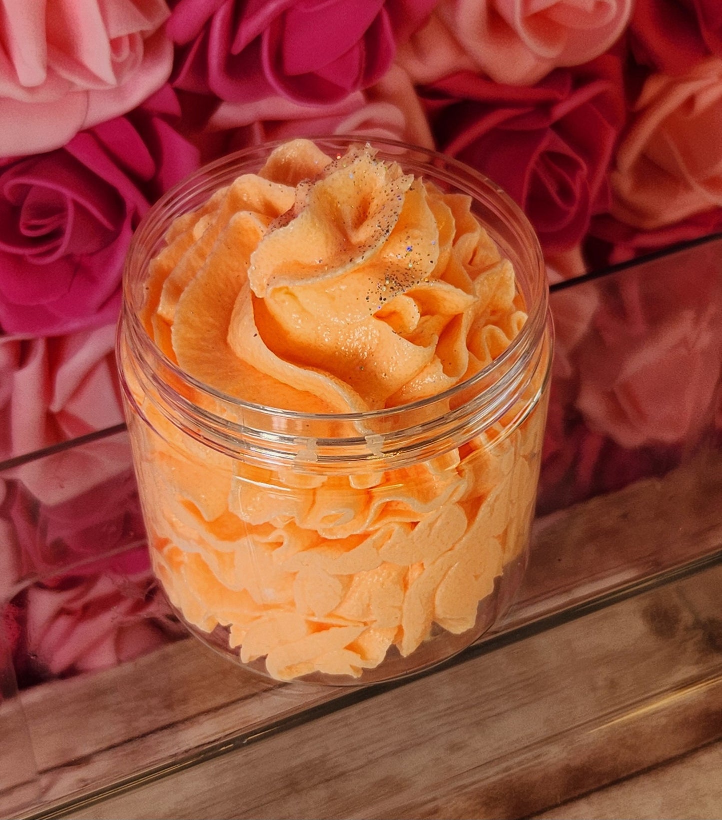 Tangerine Passion Foaming Sugar Scrub. Exfoliating Shea Butter Sugar Scrub. Handmade All Natural Whipped Soap Scrub - Glamorous Beauty & Boutique