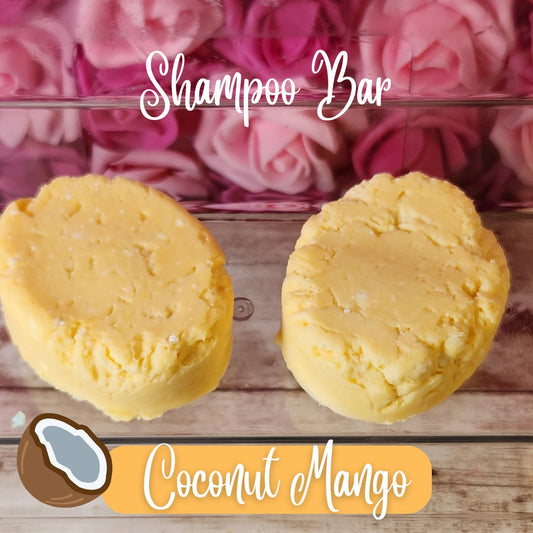 Sulfate Free Coconut Mango Shampoo Bar. Zero Waste Oval Shaped All Natural Organic Shampoo Bar. Shampoo Bar for All Hair Types - Glamorous Beauty & Boutique