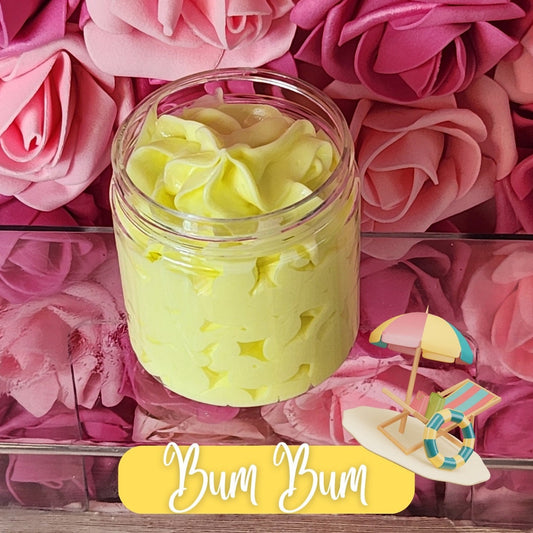 Bum Bum Type Whipped Body Butter. Handmade Shea, Cocoa and Mango Butter Body Frosting. All Natural Non Greasy No Melt Body Butter - Glamorous Beauty & Boutique