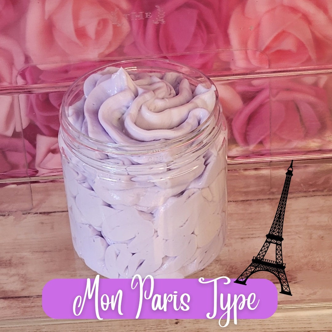 Mon Paris Type Whipped Body Butter. Handmade Shea, Cocoa and Mango Butter Body Frosting. All Natural Non Greasy Emulsified Body Butter - Glamorous Beauty & Boutique