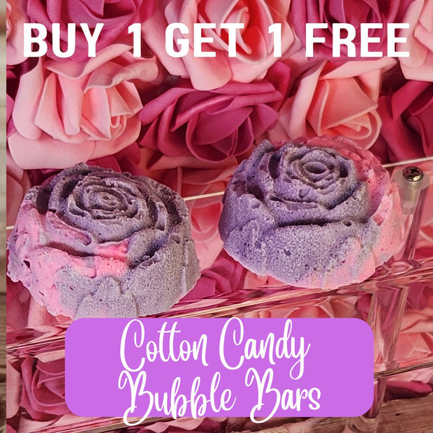 Cotton Candy Rose Bubble Bars. Handmade All Natural Shea Butter Bubble Bath. Moisturizing Rose Shaped Bath Bomb/Bubble Bars - Glamorous Beauty & Boutique