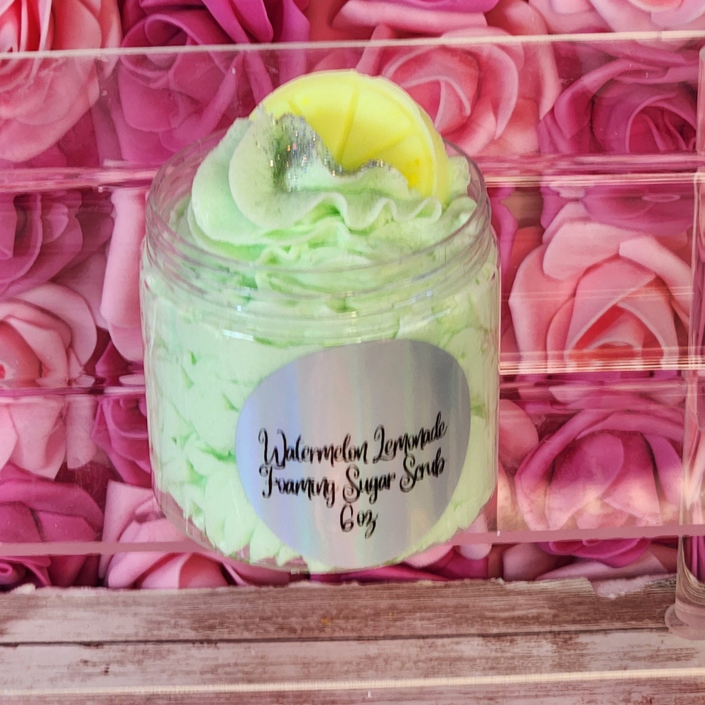 Watermelon Lemonade Type Foaming Sugar Scrub. Exfoliating Shea Butter Sugar Scrub. Handmade All Natural Whipped Soap Scrub - Glamorous Beauty & Boutique