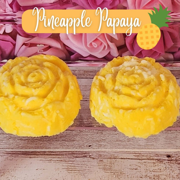 Zero Waste Pineapple Papaya Solid Shampoo Bar. Rose Shaped Sulfate Free Organic Shampoo Bar. All Natural Shampoo Bar for All Hair Types - Glamorous Beauty & Boutique