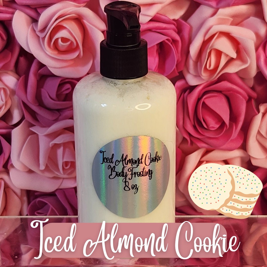 Iced Almond Cookie Whipped Shea Butter Moisturizer. Handmade Shea Butter Body Frosting. All Natural Hand and Body Lotion 8 oz - Glamorous Beauty & Boutique