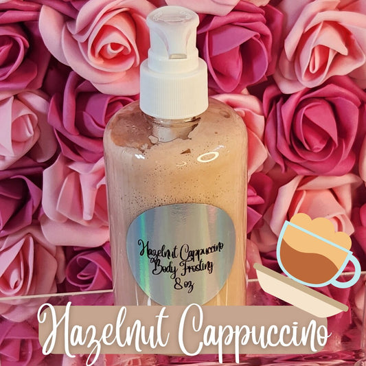 Hazelnut Cappuccino Whipped Shea Butter Moisturizer. Handmade Shea Butter Body Frosting. All Natural Hand and Body Lotion 8 oz - Glamorous Beauty & Boutique