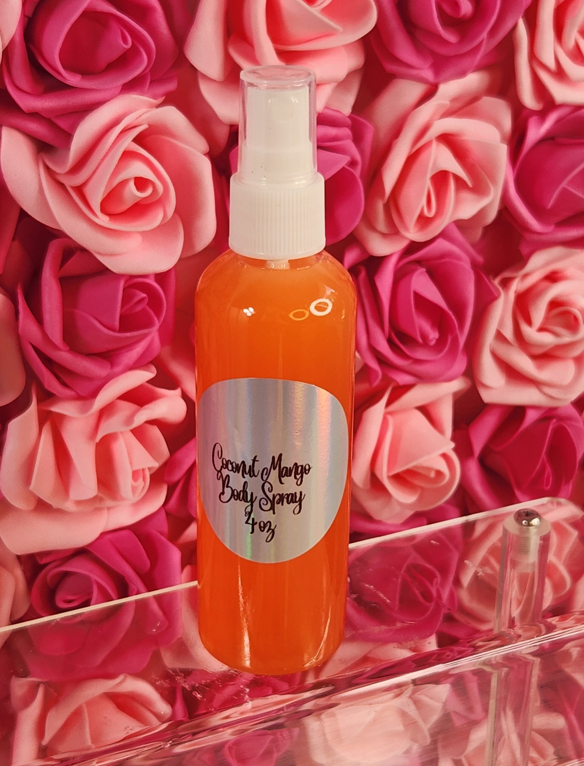 Coconut Mango Body & Hair Spray. 4 oz Handmade Moisturizing Hair and Body Mist.  Alcohol Free! Room Freshener. - Glamorous Beauty & Boutique