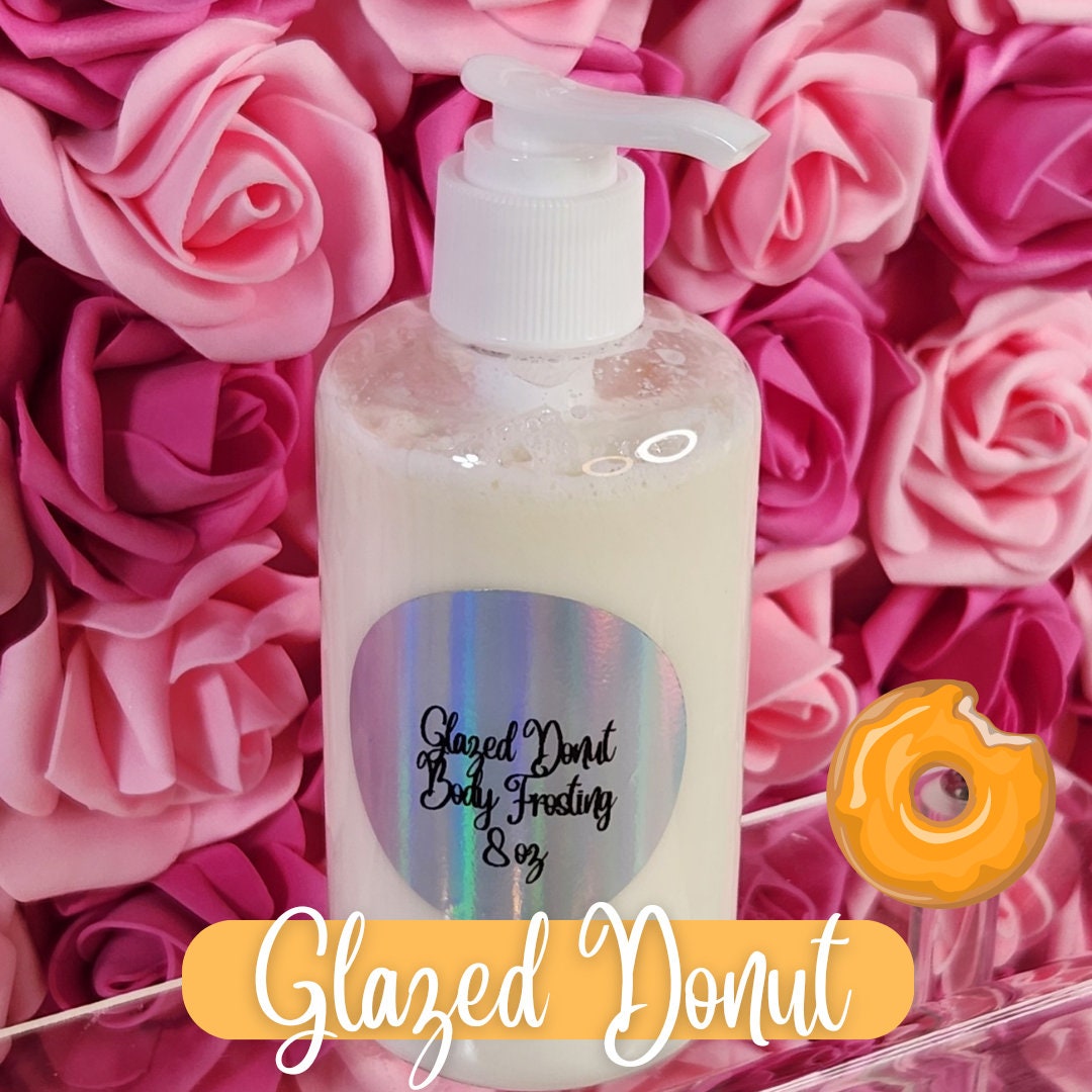 Glazed Donut Whipped Shea Butter Moisturizer. Handmade Shea Butter Body Frosting. All Natural Hand and Body Lotion 8 oz - Glamorous Beauty & Boutique