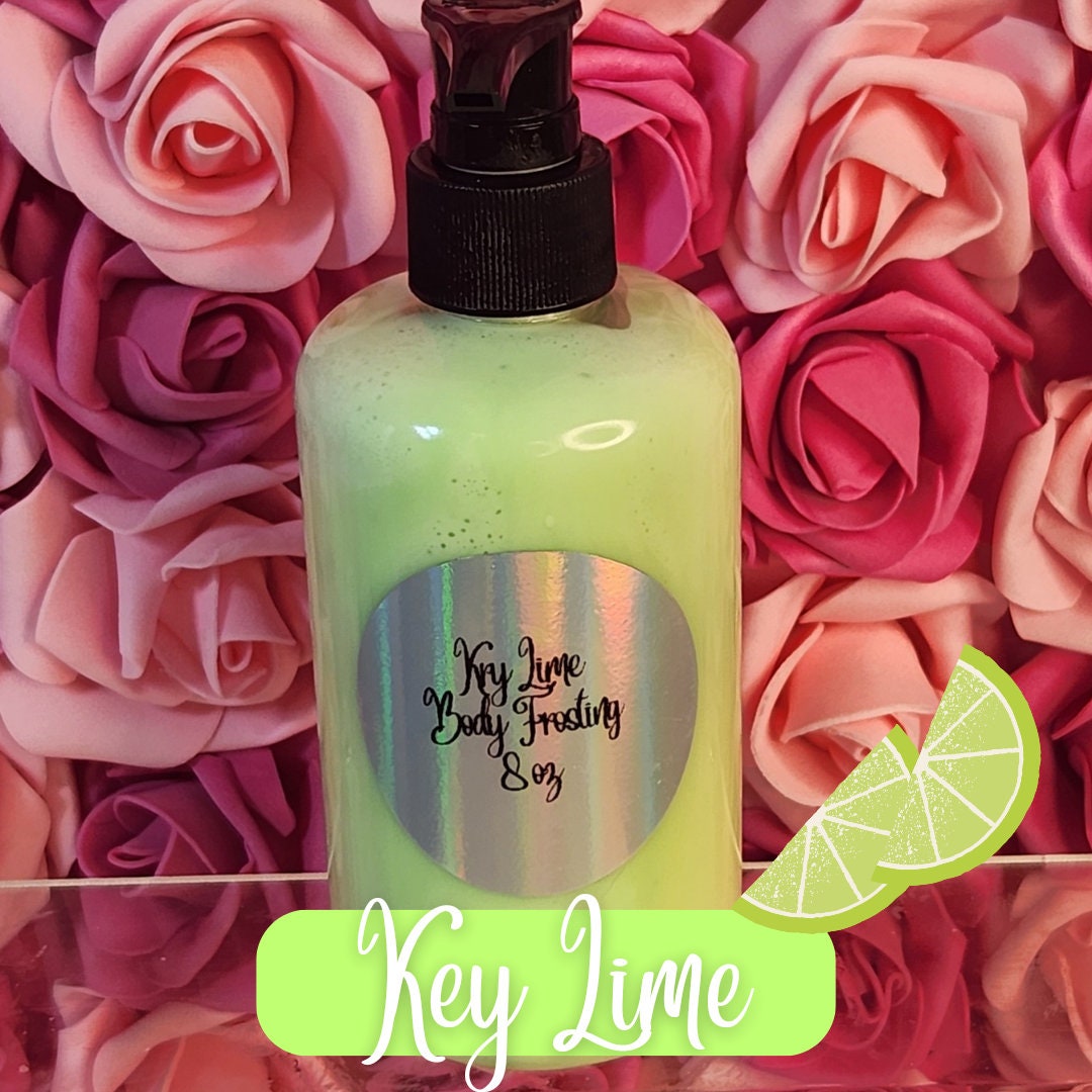 Key Lime Whipped Shea Butter Moisturizer. Handmade Shea Butter Body Frosting. All Natural Hand and Body Lotion 8 oz - Glamorous Beauty & Boutique