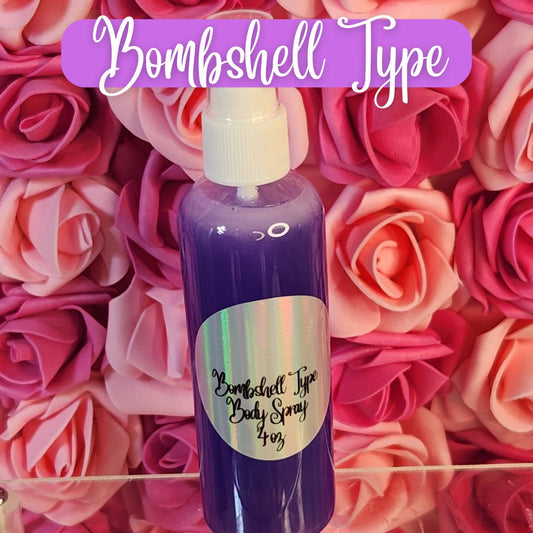 Bombshell Type Body & Hair Spray. 4 oz Handmade Moisturizing Hair and Body Mist.  Alcohol Free! - Glamorous Beauty & Boutique