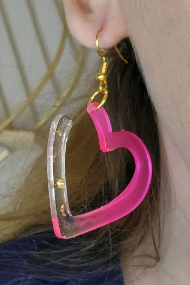 Neon Resin Earrings. Colorful Statement Earrings. Glitter Jewelry. Glam Accessories - Glamorous Beauty & Boutique