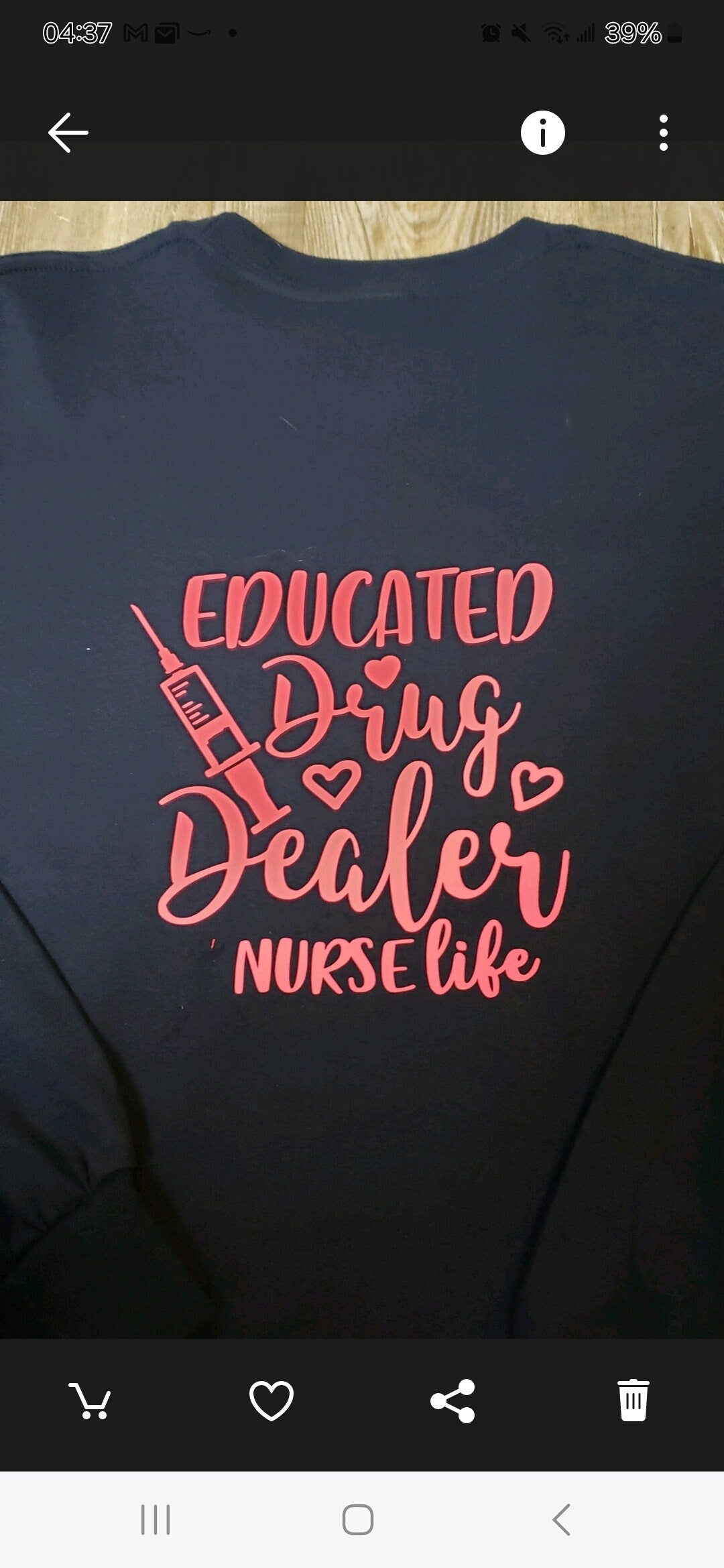 Long Sleeve "Educated Drug Dealer" RN Graphic Shirt. Funny Nursing Shirt. - Glamorous Beauty & Boutique