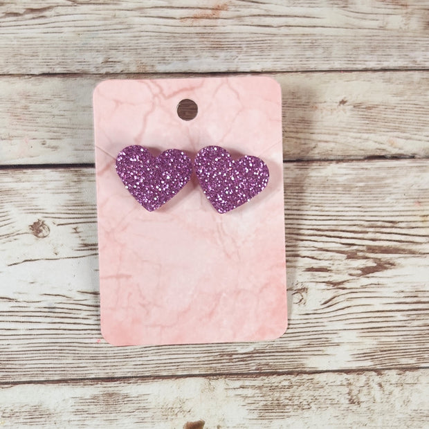 Stud Earrings. Handmade Colorful Resin Earrings. Glitter Jewelry. Glam Accessories - Glamorous Beauty & Boutique